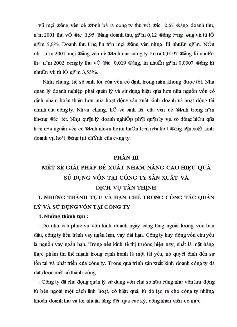 image for page Vốn kinh doanh và các biện pháp nâng cao hiệu quả sử dụng vốn kinh doanh tại Công ty sản xuất và dịch vụ Tân Thịnh