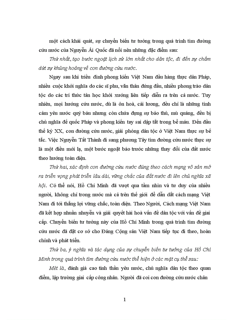 image for page Sự chuyển biến tư tưởng của Hồ Chí Minh trong quá trình tìm đường cứu nước 1