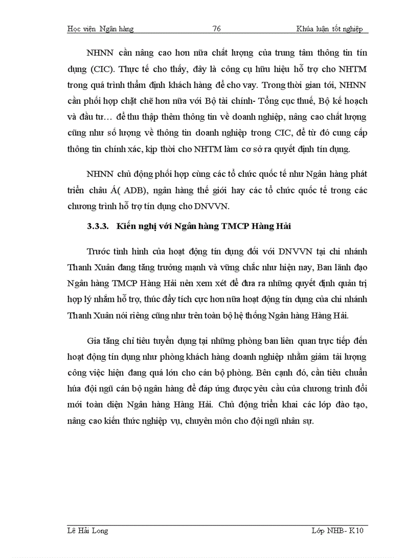 image for page Giải pháp mở rộng tín dụng đối với doanh nghiệp vừa và nhỏ tại Ngân hàng thương mại cổ phần Hàng Hải chi nhánh Thanh Xuân