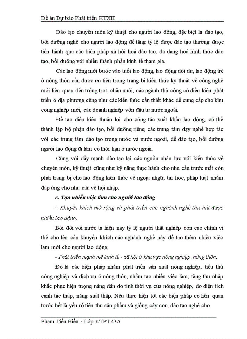 image for page Dự báo cung lao động Việt Nam số lượng và cơ cấu giai đoạn đến năm 2010 1