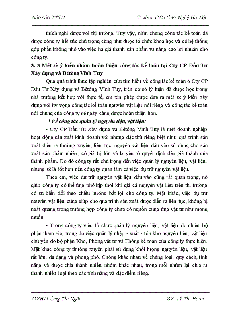 image for page Hoàn thiện tổ chức công tác kế toán nguyên vật liệu tại Cty CP Đầu Tư Xây dựng và Bêtông Vĩnh Tuy