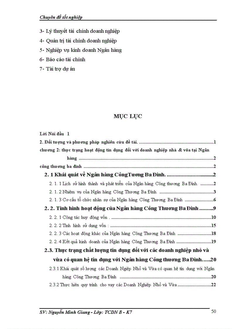 image for page Giải pháp nâng cao hiệu quả tín dụng đối với các Doanh nghiệp Nhỏ và Vừa tại Ngân hàng Công Thương Ba Đình 1