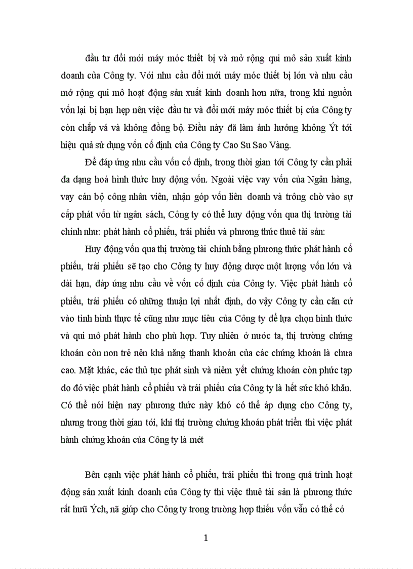 image for page Tình hình quản lý và sử dụng vốn cố định ở công ty Cao Su Sao Vàng