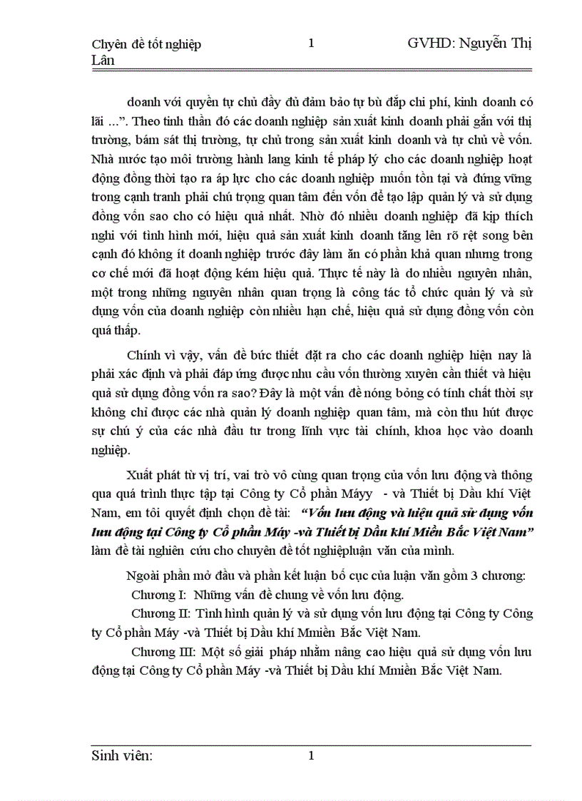 image for page Vốn lưu động và hiệu quả sử dụng vốn lưu động tại Công ty Cổ phần Máy và Thiết bị Dầu khí Miền Bắc Việt Nam