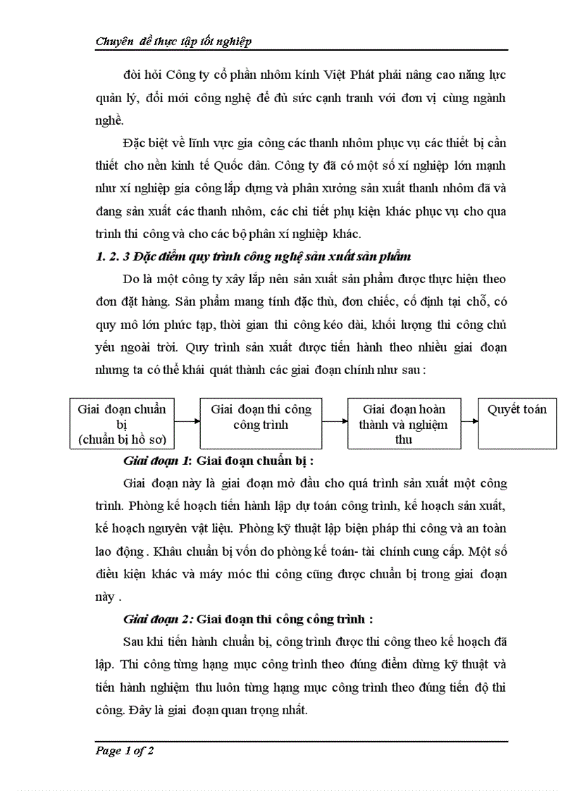 image for page Kế toán chi phí sản xuất và tính giá thành sản phẩm xây lắp tại công ty cổ phần nhôm kính Việt Phát
