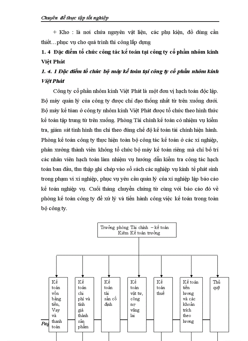 image for page Kế toán chi phí sản xuất và tính giá thành sản phẩm xây lắp tại công ty cổ phần nhôm kính Việt Phát