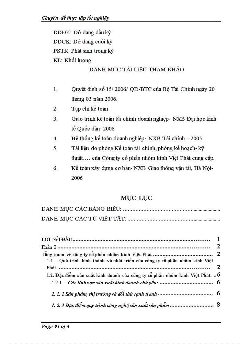 image for page Kế toán chi phí sản xuất và tính giá thành sản phẩm xây lắp tại công ty cổ phần nhôm kính Việt Phát