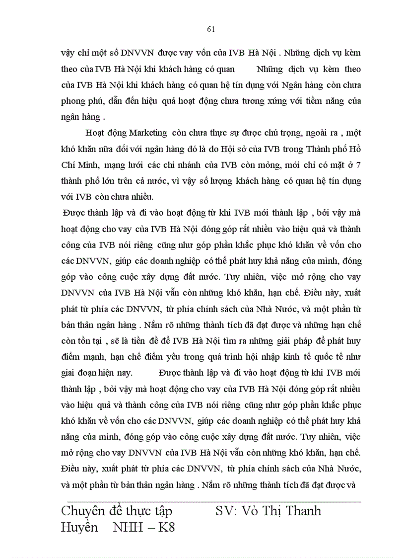 image for page Giải pháp mở rộng hoạt động cho vay đối với DNVVN tại Ngân hàng Indovina Chi nhánh Hà Nội 1