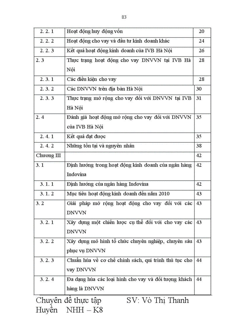 image for page Giải pháp mở rộng hoạt động cho vay đối với DNVVN tại Ngân hàng Indovina Chi nhánh Hà Nội 1