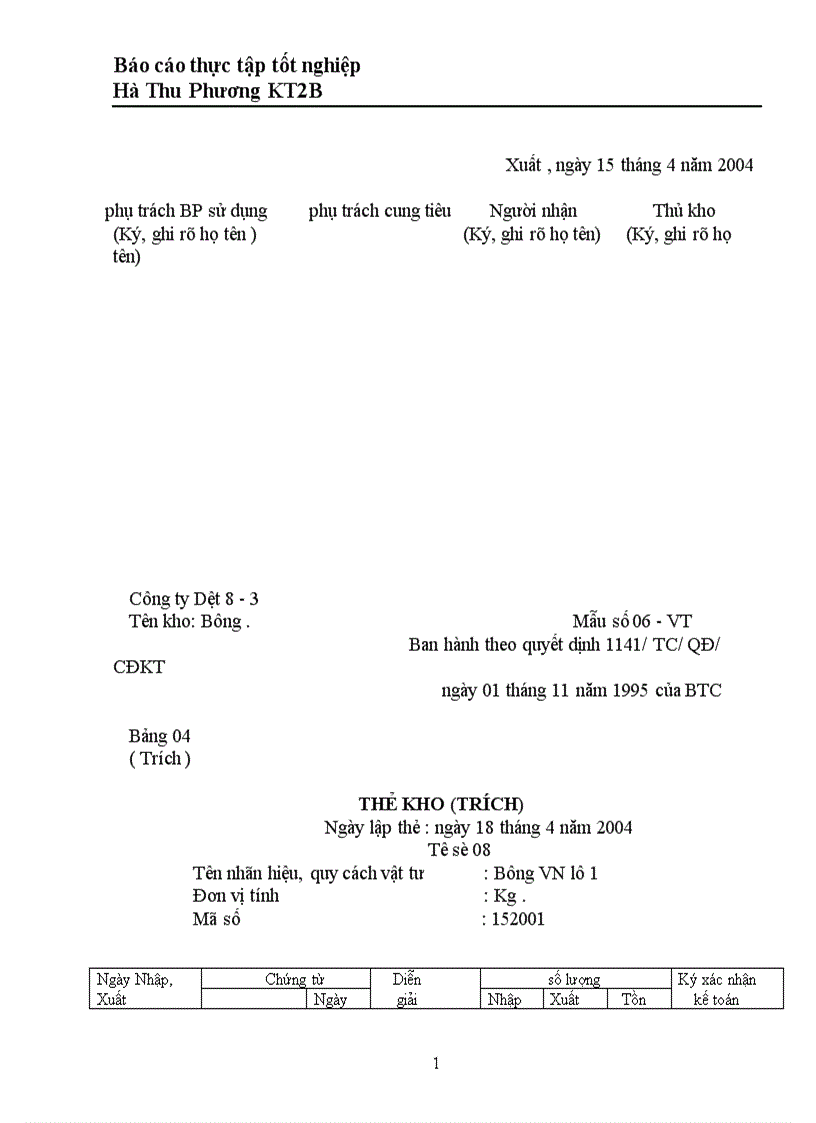 image for page Tổ chức kế toán Nguyên vật liệu tại Công ty Dệt 8 3 1