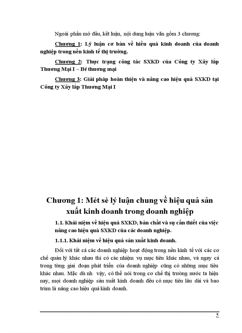 image for page Các giải pháp nhằm nâng cao hiệu quả sản xuất kinh doanh tại Công ty Xây lắp Thương mại 1