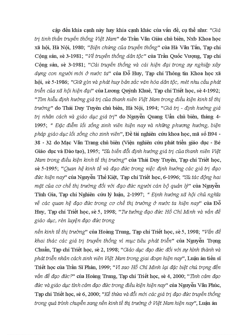 Vấn đề giáo dục giá trị đạo đức truyền thống cho sinh viên Việt Nam hiện nay qua thực tế một số trường đại học và cao đẳng ở thành phố Hà Nội 1