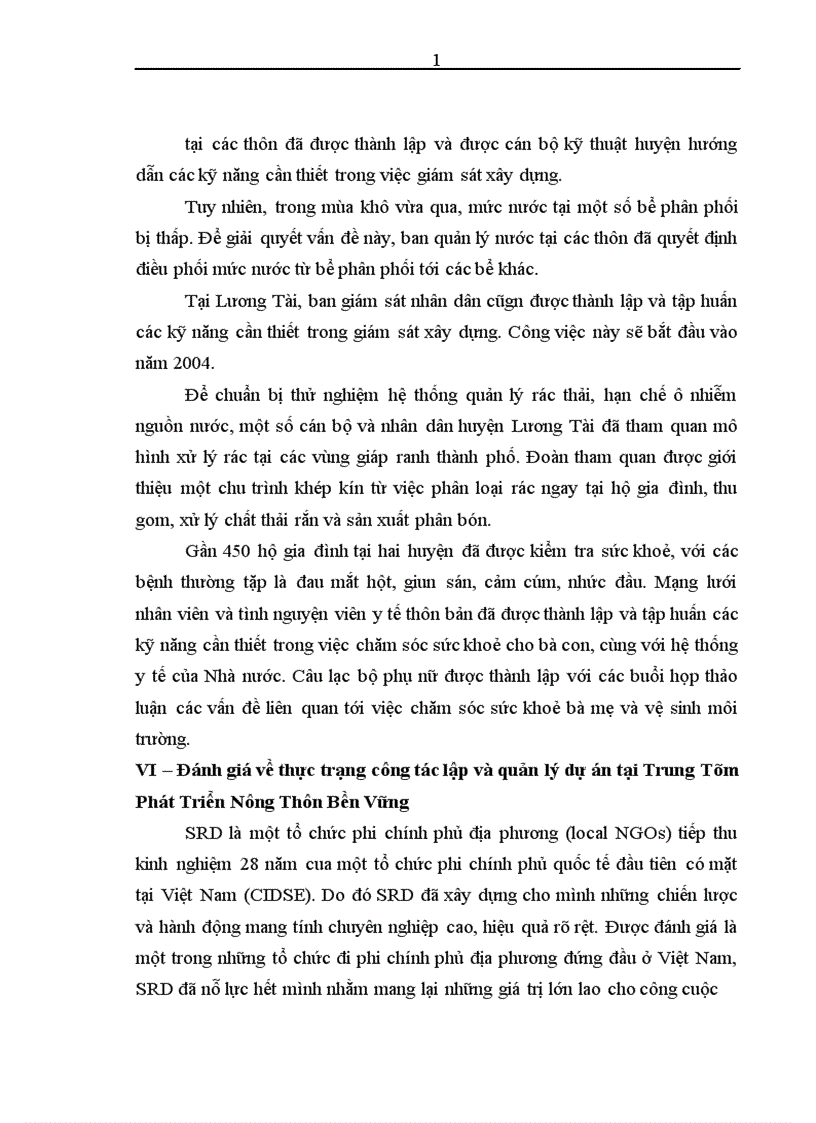 image for page Giải pháp nhằm nâng cao năng lực công tác lập và quản lý dự án tại Trung Tâm Phát Triển Nông Thôn Bền Vững