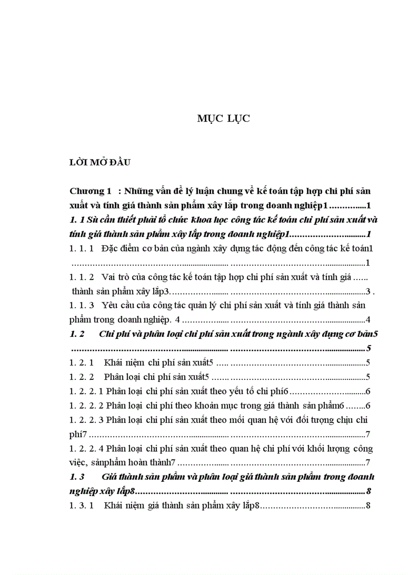 image for page Kế toán tập hợp chi phí sản xuất và tính giá thành sản phẩm xây lắp ở công ty CPĐT XDCT CIENCO 128