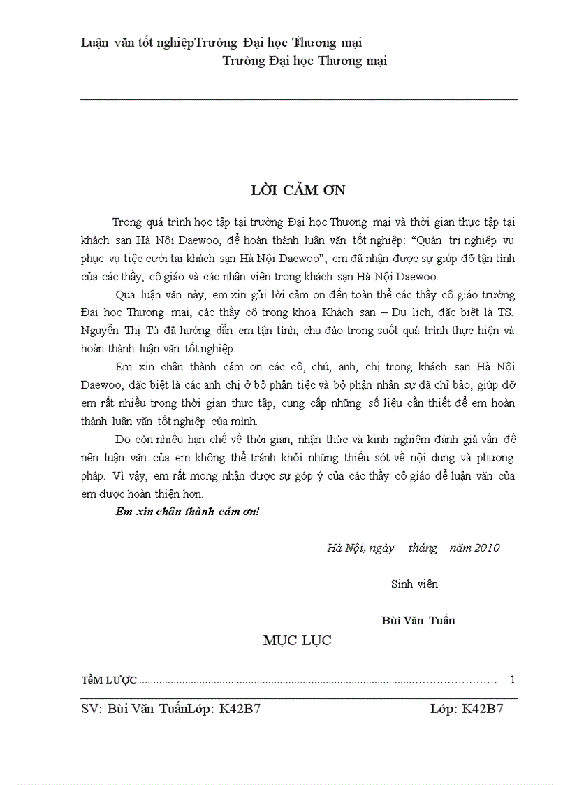 image for page Quản trị nghiệp vụ phục vụ tiệc cưới tại khách sạn Hà Nội Daewoo