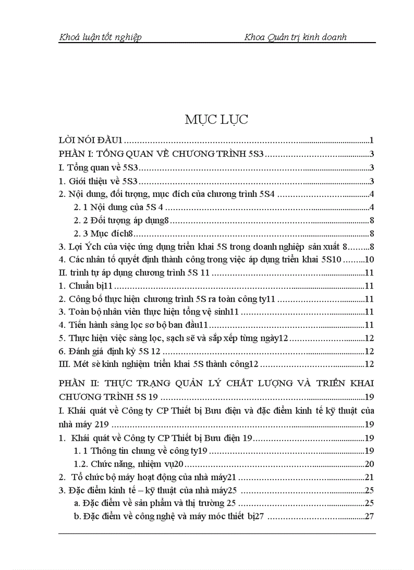 image for page Triển khai chương trình 5S NGhiên cứu tình huống tại Công ty cổ phần Thiết bị Bưu điện Nhà máy 2