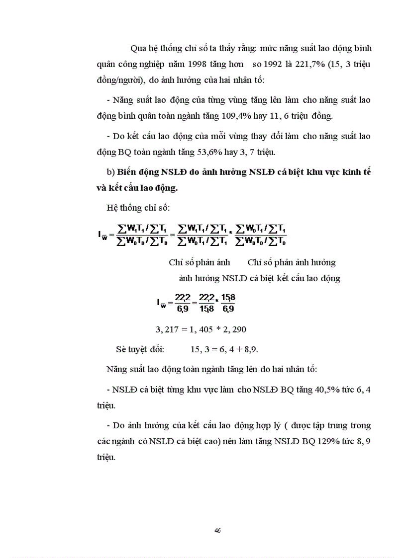 image for page Sử dụng một số phương pháp thống kê phân tích hiệu quả sử dụng lao động trong Công nghiệp 1