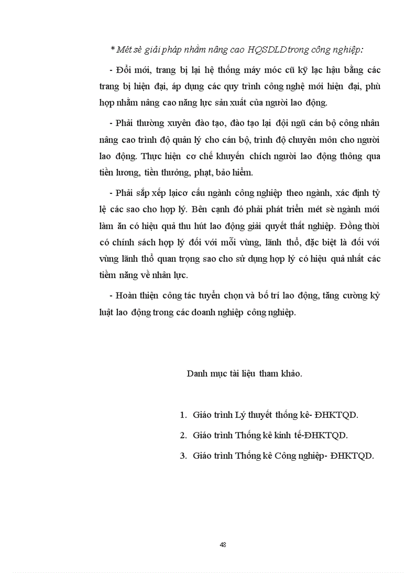 image for page Sử dụng một số phương pháp thống kê phân tích hiệu quả sử dụng lao động trong Công nghiệp 1
