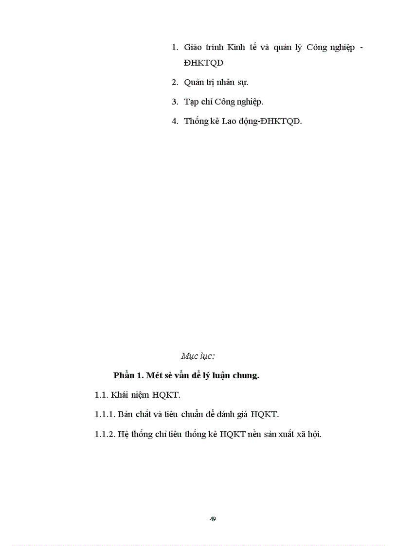 image for page Sử dụng một số phương pháp thống kê phân tích hiệu quả sử dụng lao động trong Công nghiệp 1