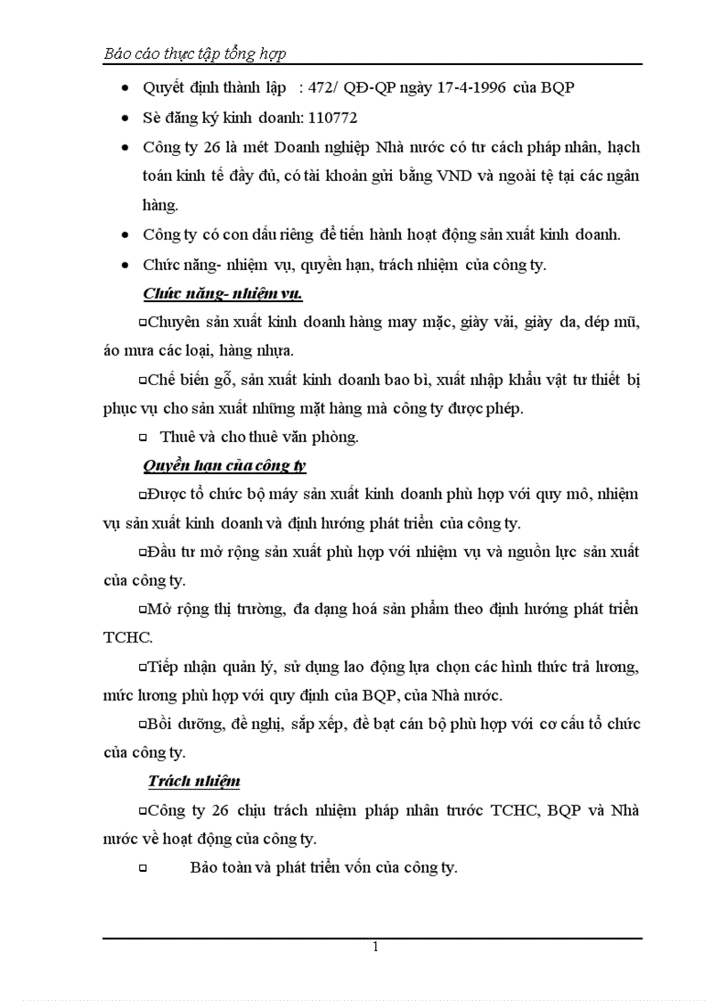 image for page Đánh giá các kết quả đã đạt được của công ty mục tiêu và phương hướng của công ty 26 Bộ quốc phòng trong thời giam tới