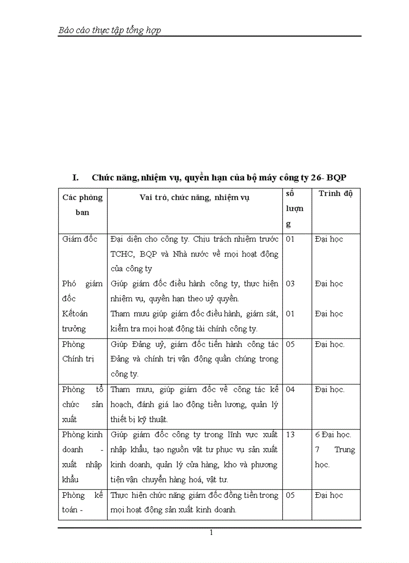 image for page Đánh giá các kết quả đã đạt được của công ty mục tiêu và phương hướng của công ty 26 Bộ quốc phòng trong thời giam tới