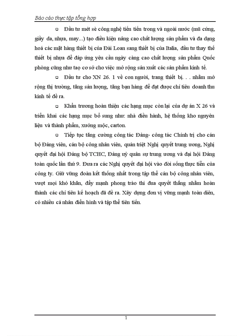 image for page Đánh giá các kết quả đã đạt được của công ty mục tiêu và phương hướng của công ty 26 Bộ quốc phòng trong thời giam tới