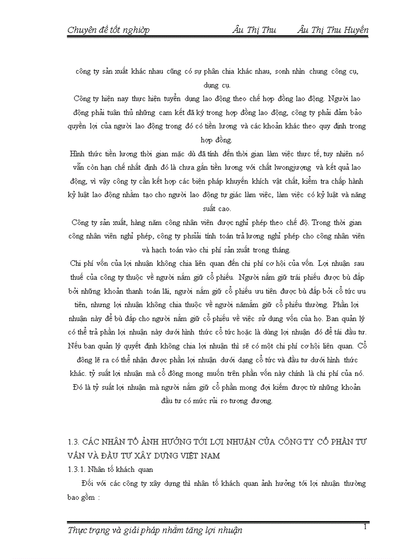 image for page Thực trạng và giải pháp nhằm làm tăng lợi nhuận của công ty cổ phần tư vấn và đầu tư Xây Dựng Việt Nam