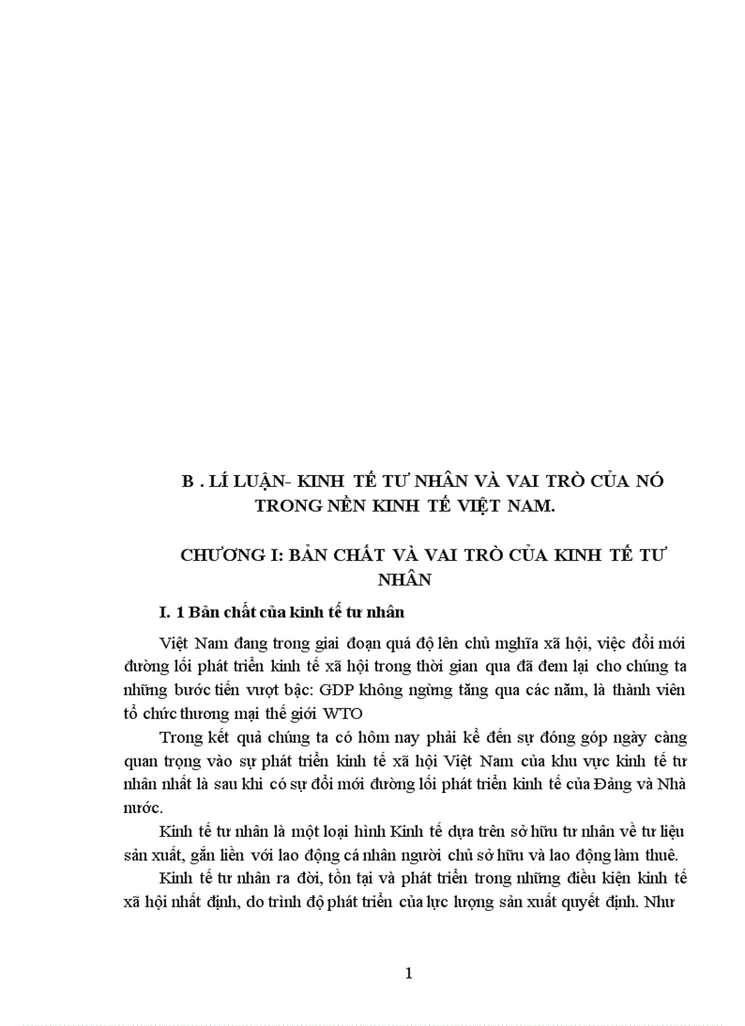 image for page Kinh tế tư nhân và vai trò của nó trong nền kinh tế Việt Nam 1