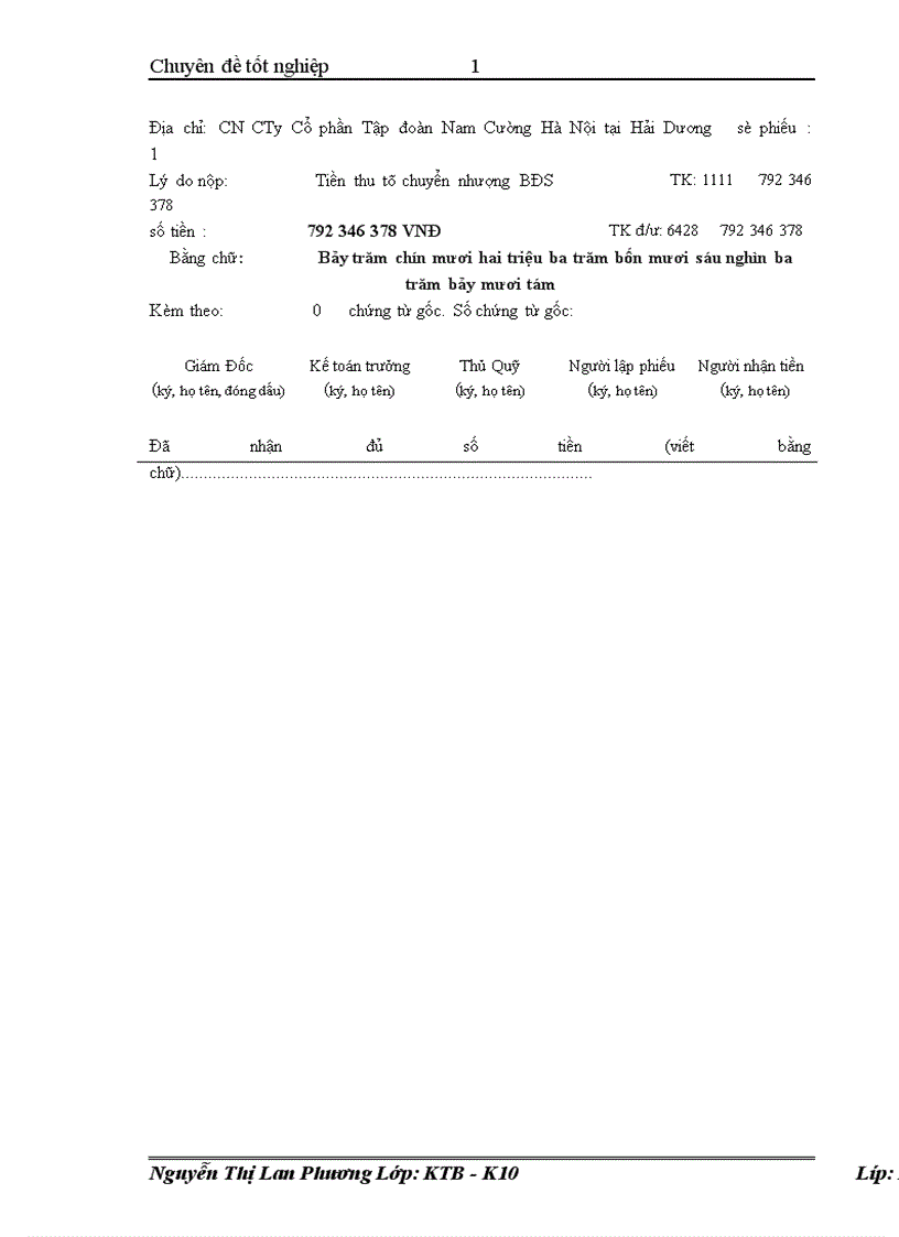 image for page Kế toán vốn bằng tiền và các nghiệp vụ thanh toán tại công ty cổ phần tập đoàn Nam Cường Hà Nội Chi nhánh Hải Dương 1