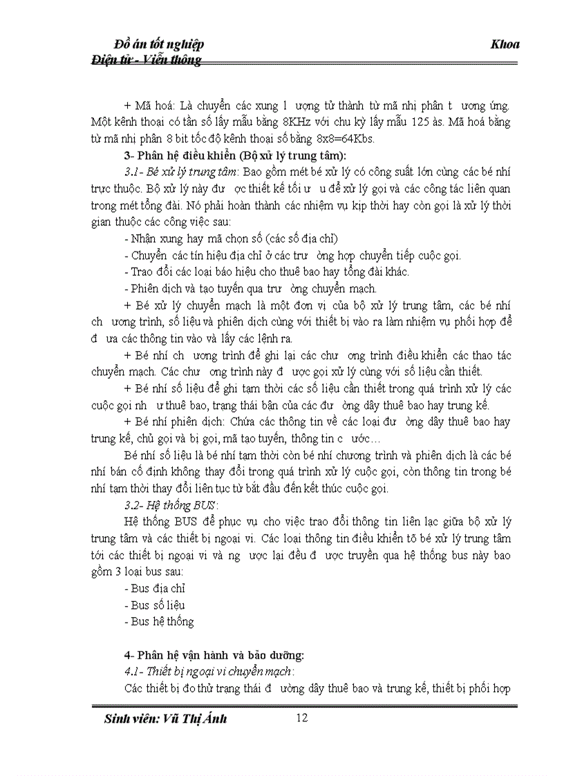 image for page Phân tích nhiệm vụ các khối chức năng của tổng đài SPC