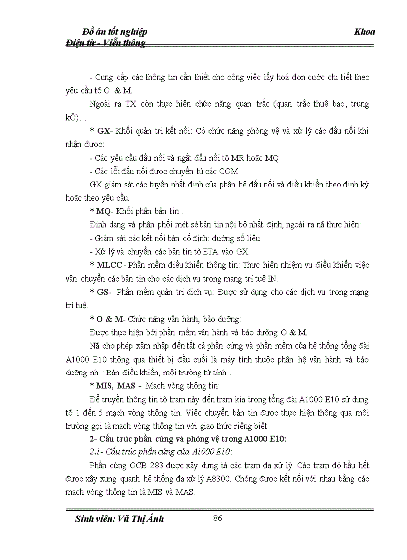 image for page Phân tích nhiệm vụ các khối chức năng của tổng đài SPC