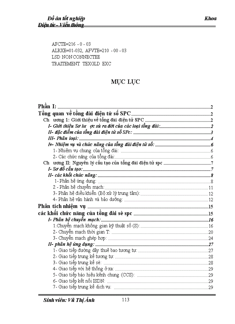 image for page Phân tích nhiệm vụ các khối chức năng của tổng đài SPC