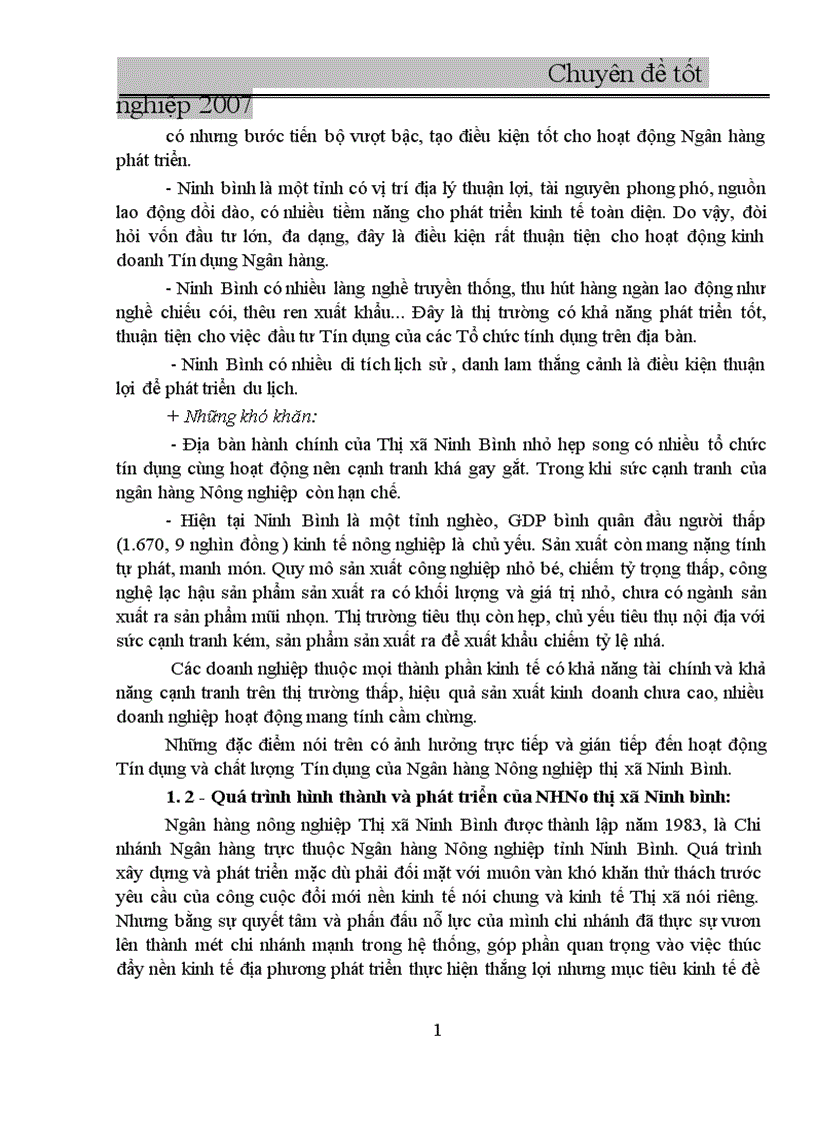 image for page Nâng cao chất lượng tín dụng tại NHNo PTNT Thị xã Ninh bình