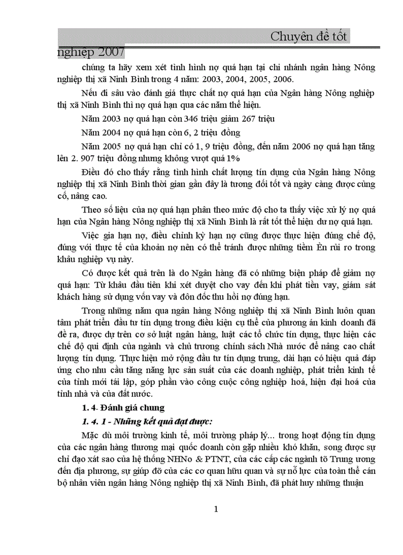 image for page Nâng cao chất lượng tín dụng tại NHNo PTNT Thị xã Ninh bình