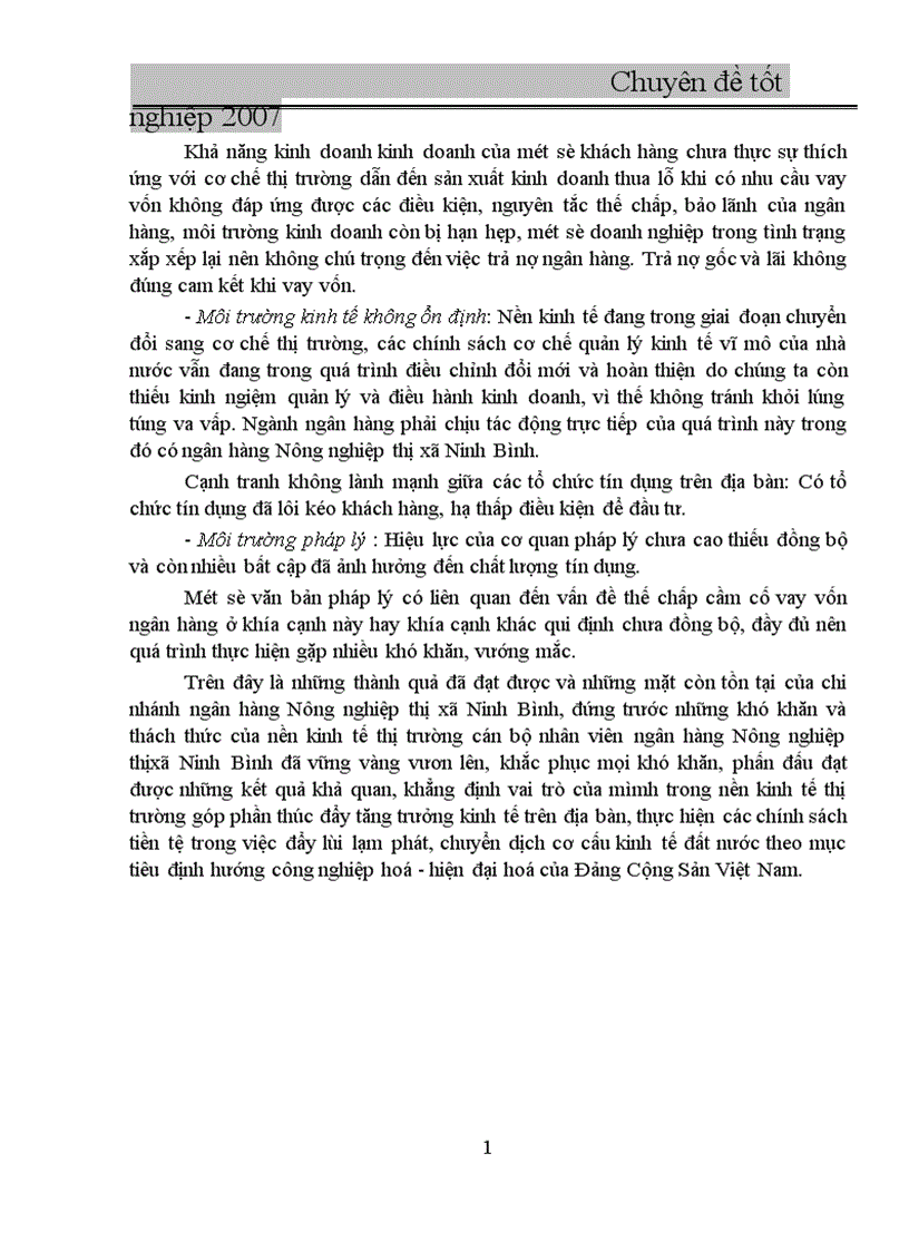 image for page Nâng cao chất lượng tín dụng tại NHNo PTNT Thị xã Ninh bình