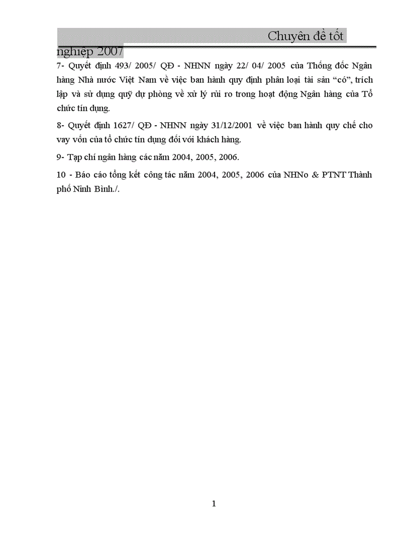 image for page Nâng cao chất lượng tín dụng tại NHNo PTNT Thị xã Ninh bình