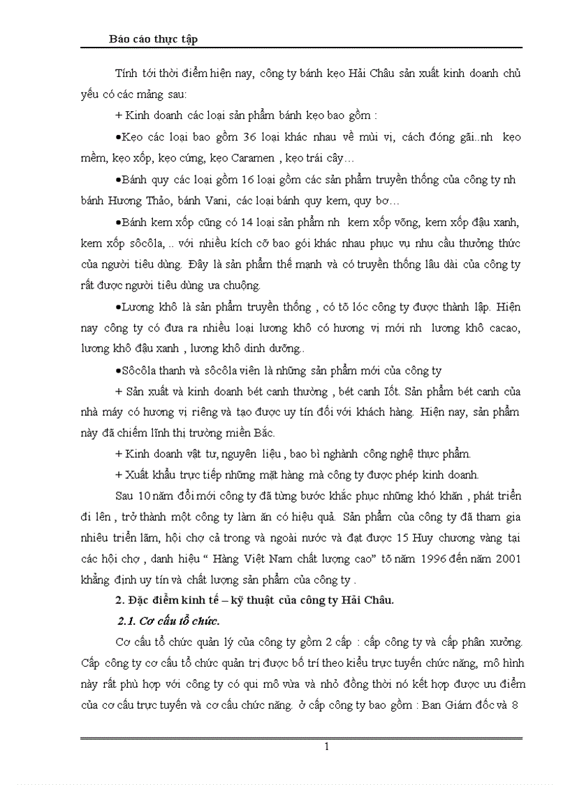 image for page Hoạt động sản xuất kinh doanh của Công ty bánh kẹo Hải Châu trong thời gian vừa qua