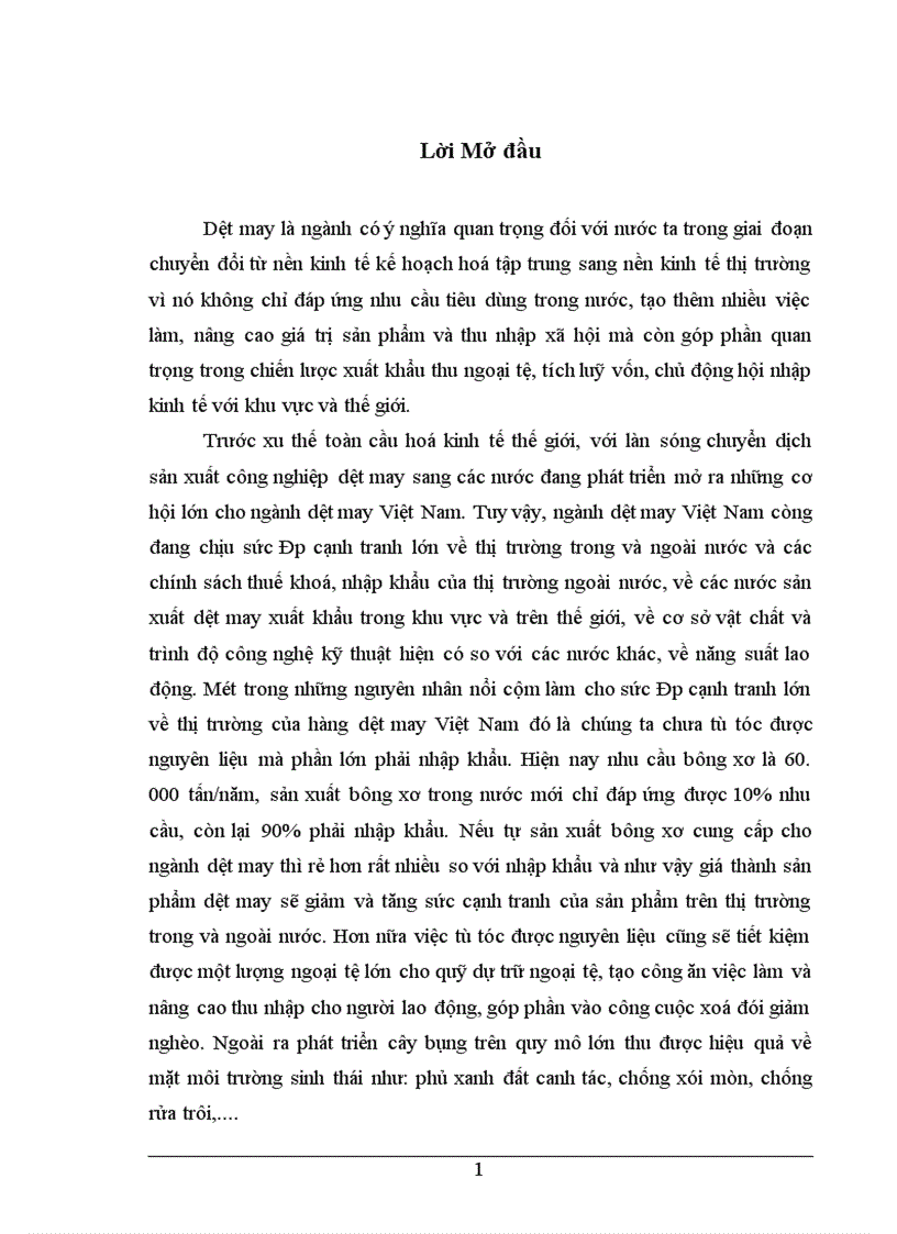 image for page Giải pháp phát triển nguyên liệu bông đáp ứng nhu cầu ngành dệt may Việt Nam đến năm 2010 1