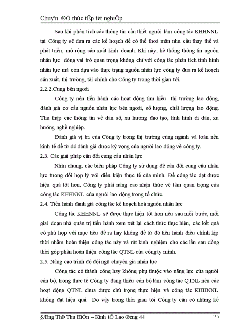 image for page Kế hoạch hoá nguồn nhân lực tại Công ty chế biến và kinh doanh than Hà Nội 1