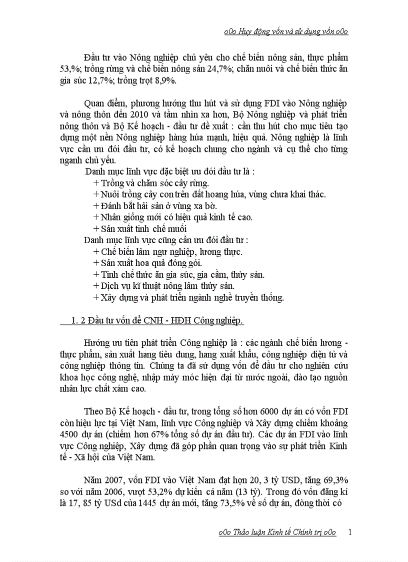 image for page Huy động vốn và sử dụng vốn có hiệu quả trong quá trình CNH HĐH ở nước ta hiện nay Hà Nội 2008