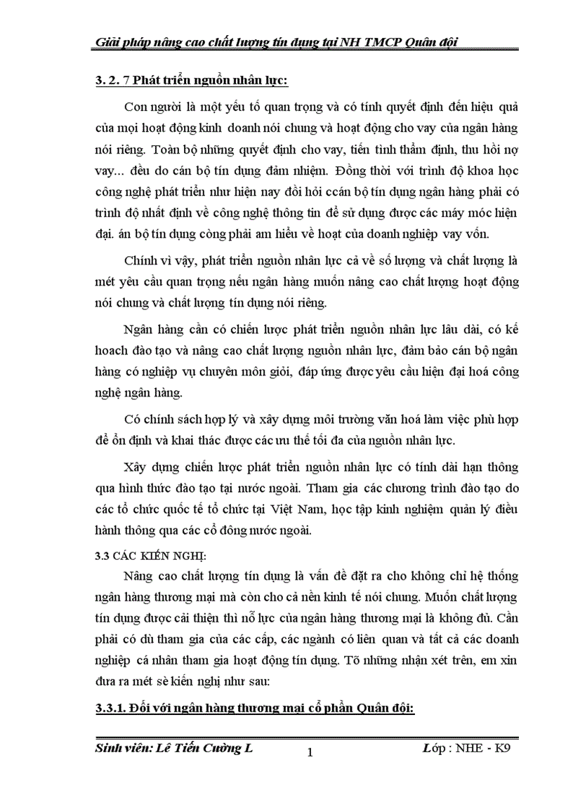 image for page Giải pháp nâng cao chất lượng tín dụng tại Ngân hàng thương mại cổ phần Quân đội 1