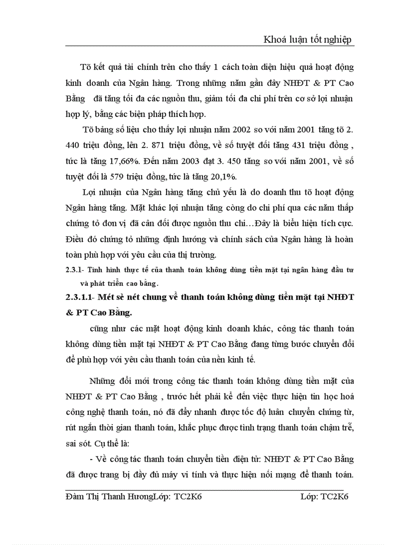image for page Một số vấn đề về Thanh toán không dùng tiền mặt tại NHĐT PT Cao Bằng Thực trạng và giải pháp