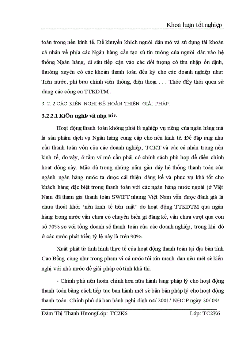image for page Một số vấn đề về Thanh toán không dùng tiền mặt tại NHĐT PT Cao Bằng Thực trạng và giải pháp