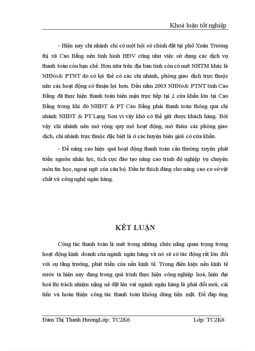 image for page Một số vấn đề về Thanh toán không dùng tiền mặt tại NHĐT PT Cao Bằng Thực trạng và giải pháp