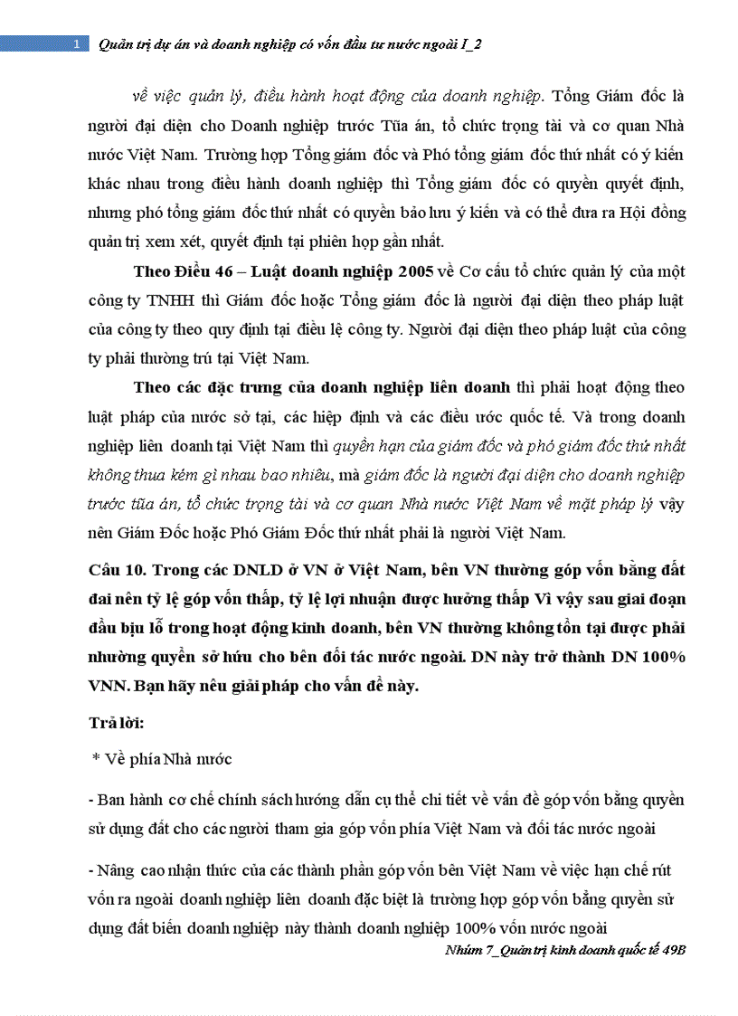 image for page Quản trị dự án và doanh nghiệp có vốn đầu tư nước ngoài I 1