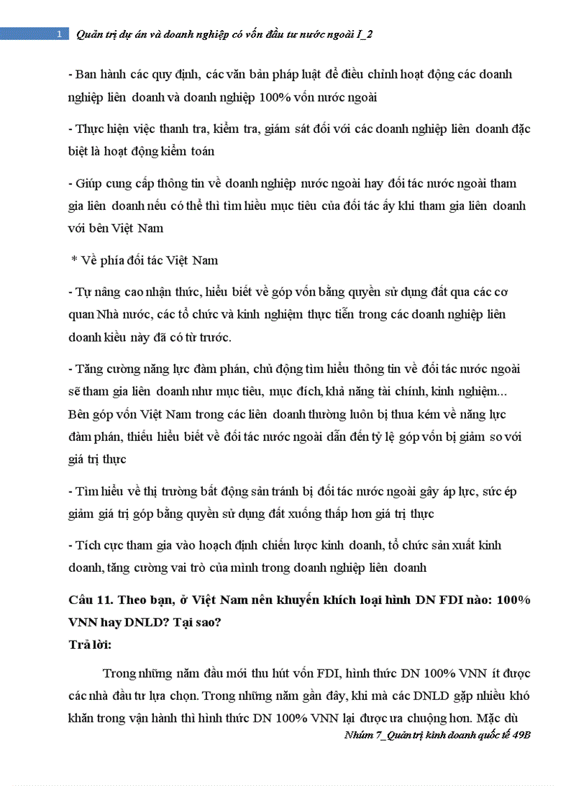 image for page Quản trị dự án và doanh nghiệp có vốn đầu tư nước ngoài I 1