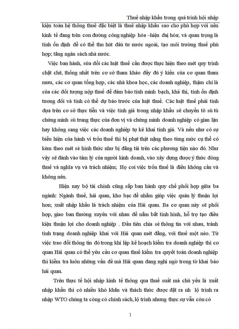 image for page Thuế nhập khẩu trong quá trình hội nhập 1