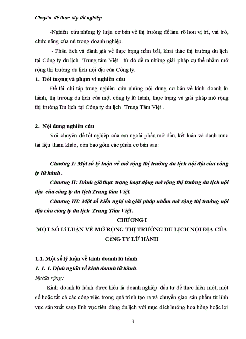 image for page Các giải pháp nhằm mở rộng thị trường du lịch nội địa của Công ty du lịch Trung tâm Việt