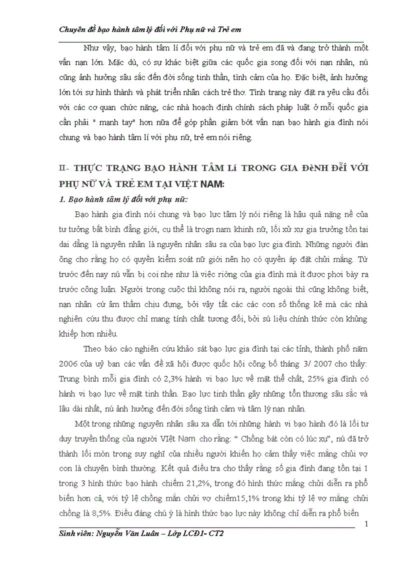 image for page Đánh giá thực trạng bạo hành tâm lý trong gia đình đối với phụ nữ và trẻ em