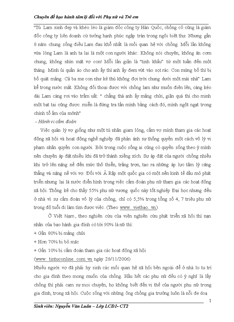 image for page Đánh giá thực trạng bạo hành tâm lý trong gia đình đối với phụ nữ và trẻ em